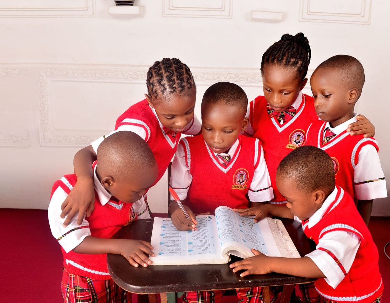 Students learning in class